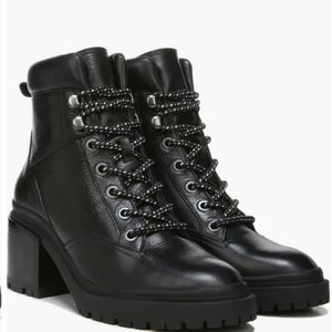 Naturalizer 27 EDIT Naturalizer Trillis Leather Lace-Up Lug Sole Combat Booties